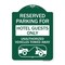 Signmission Reserved Parking for Hotel Guests Unauthorized Vehicles Towed Away Alum, 18" x 24", GW-1824-23098 A-DES-GW-1824-23098 - alternate 1